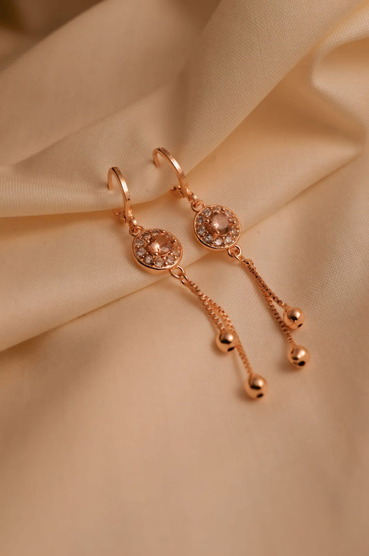 DIGITAL ZIRCON EARRING-03 ( GOLDEN )