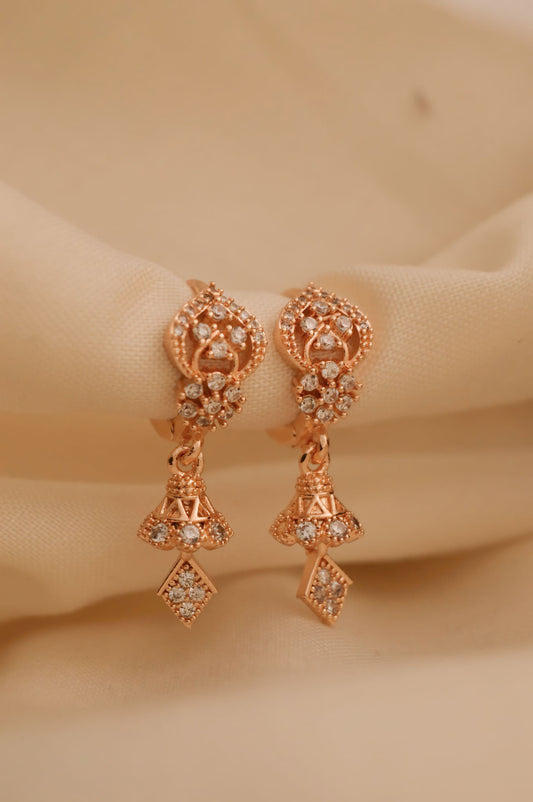 DIGITAL ZIRCON EARRING-20 (WHITE)